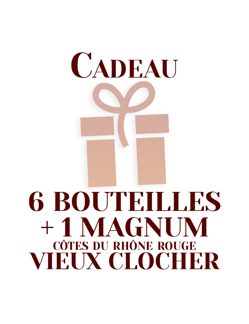 Offert : 1 Magnum + 6 Bouteilles Vieux Clocher d'une valeur de